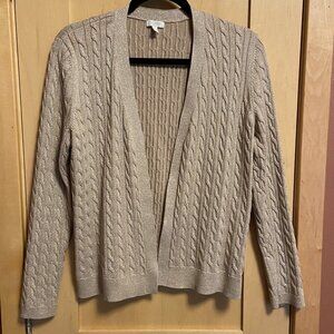 Talbots Gold Cardigan Sweater: Size Medium Petite